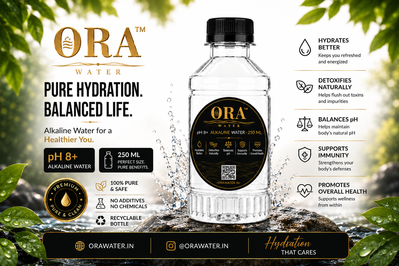 Ora Water branding preview